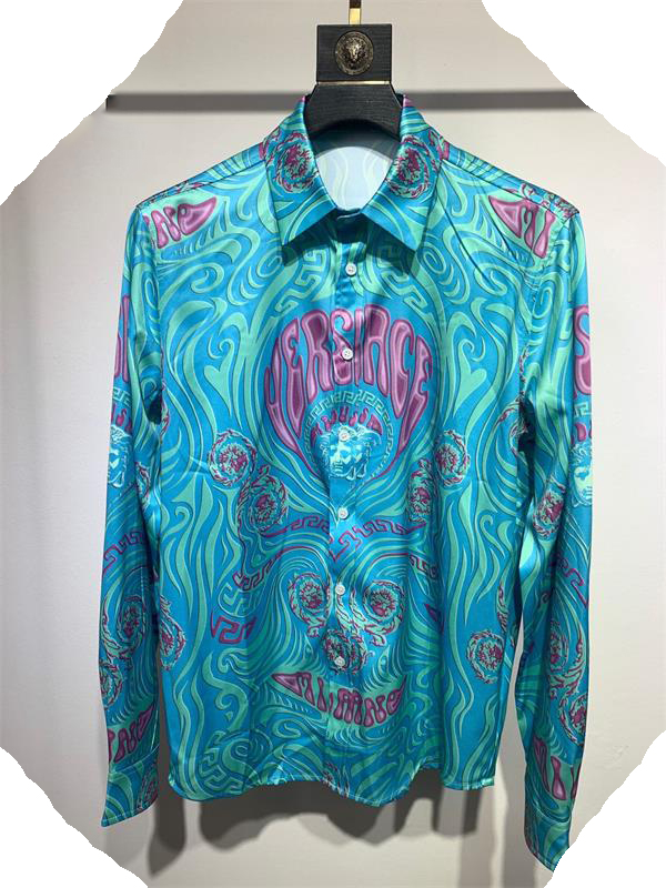 

Men's Business Shirt Designer 3D Printed Loose Plaid Shirt Youth Floral Casual Fashion Versatile Top -3XL#05, Customize
