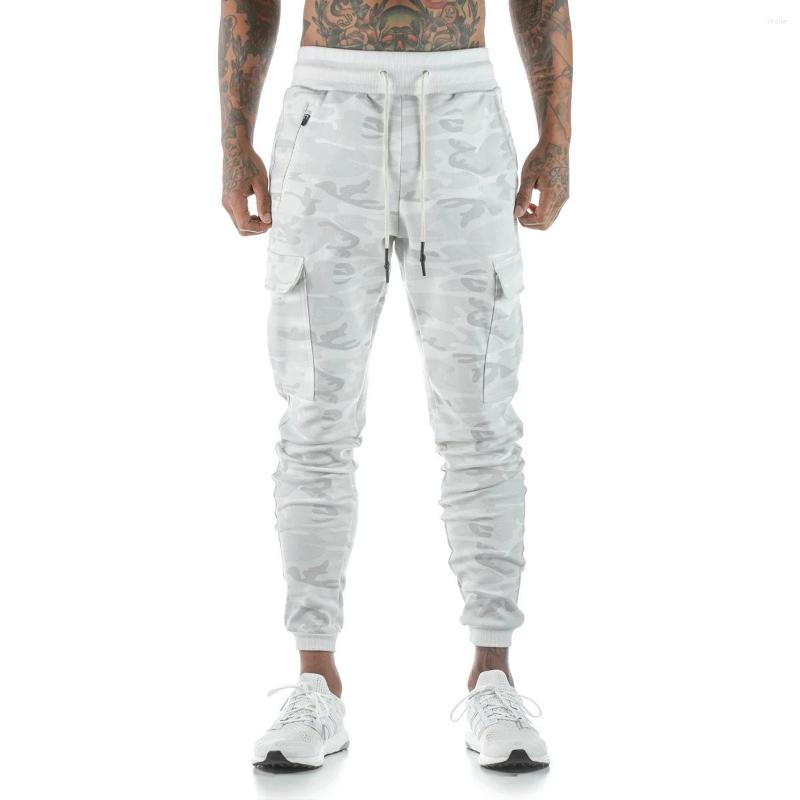 

Men's Pants Spring And Autumn Camouflage Men's Athletic Slacks Elasticated Lace-up Version, Gray