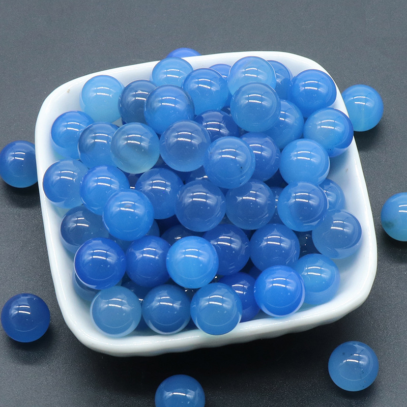 

Natural 12mm Non-porous-ball No Holes Undrilled Chakra Gemstone Sphere Collection Healing Reiki Decor Blue Agate Stone Balls Beads