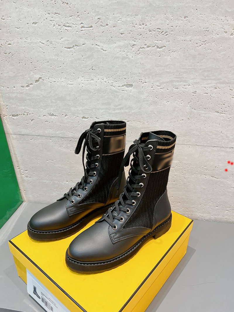 

2023 Luxury Designer Boots Double G Splicing Leather Shoes Autumn Winter Martin Boot Ladies Ankle Cowskin Shoe Fashion Camfort Booties With Box -M1049, Picture color