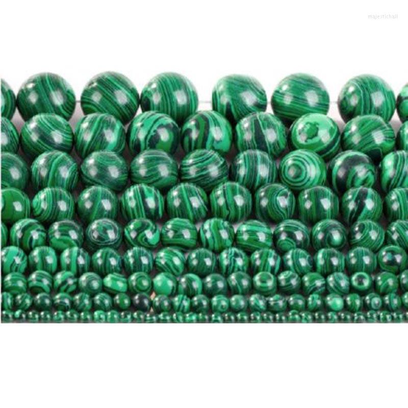 

Beads 15.5'' A Strand Round Loose Spacer Green Color 4mm 6mm 8mm 10mm 38-110pcs For DIY Jewelry Making Accessories