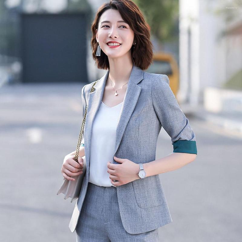 

Women' Two Piece Pants Arrival Spring Summer Blazers Set Womens Jackets And For Women Business Professional Pant Suit Lady Workwear, Green jacket only