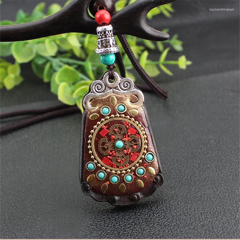 

Pendant Necklaces 2022 Handmade Nepali Cross Vajra Ping An Brand Exotic Long Chain Ethnic Style Jewelry For Women Men
