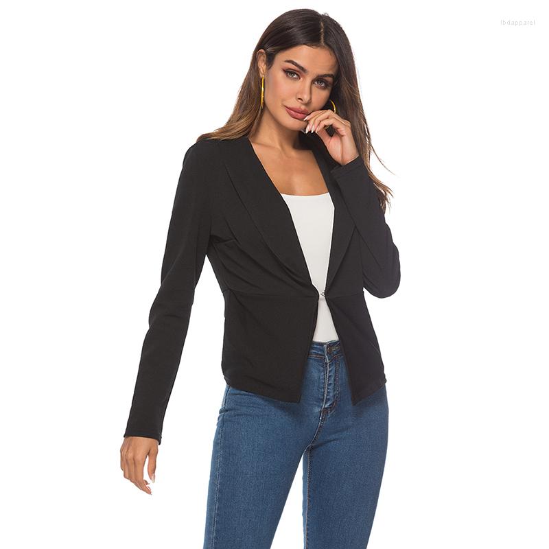 

Women' Suits Spring And Autumn Slim Fit Women Formal Jackets Office Work Open Front Notched Ladies Blazer Coat 2022 Arrive, Red