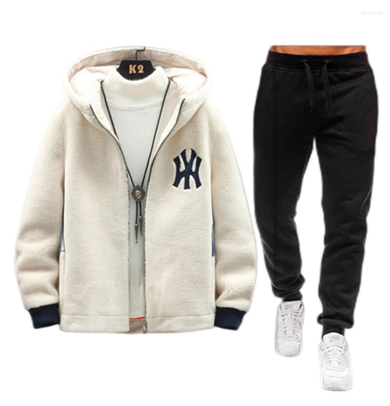 

Men's Hoodies High-grade Small Cashmere Men's Jacket Casual Hooded Zipper Coat Fashion Warm Autumn And Winter Thickening -3X, 08