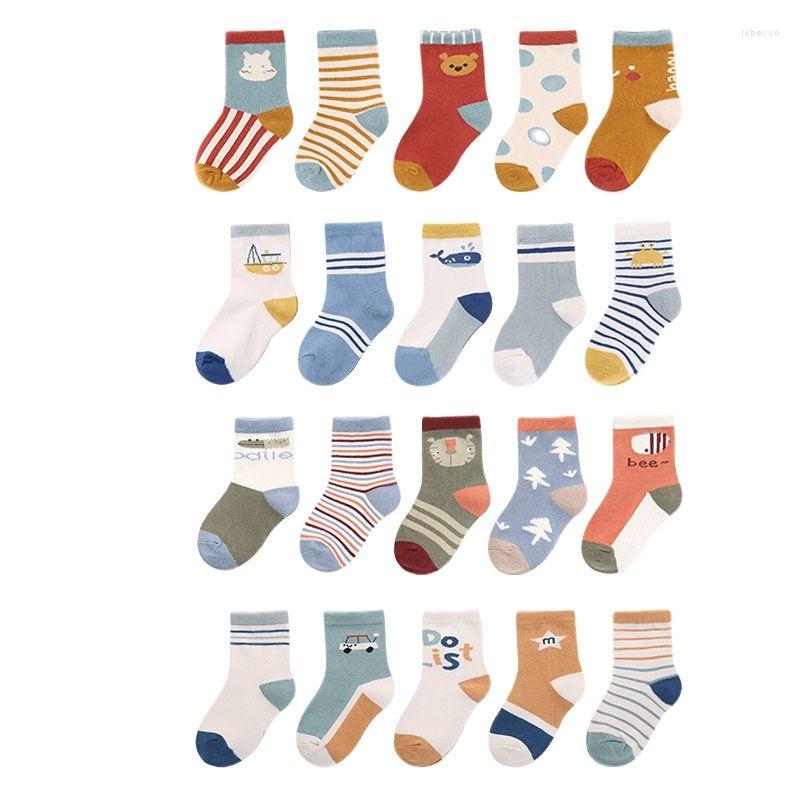 

Men's Socks 5 Pairs Kids Cotton Cartoon Children's Baby Calcetines Girls For Boys 1-12 Years Old Four Season, C1003