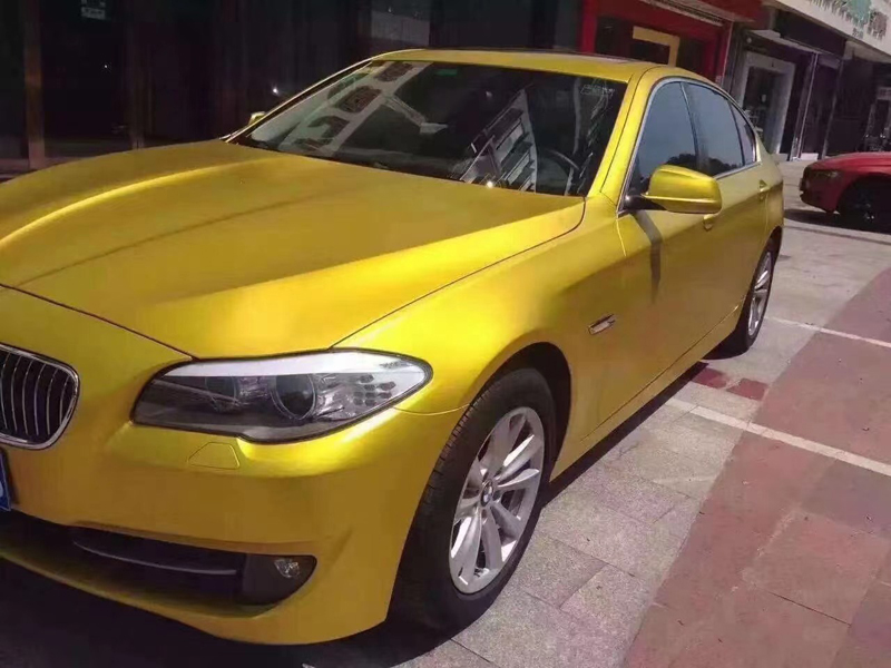 

Matte Satin Gold Vinyl Wrap Film Adhesive Decal Sticker Golden Metallic Car Wrapping Roll Foil PET liner