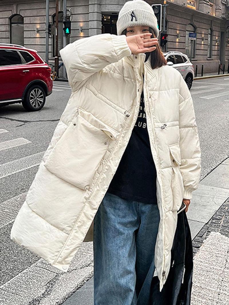 

Women' Down 2022 Winter Warm Long Coat Women' Fashion Mid-length Thickened Padded Jacket Zipper Pocket Casual Outerwear Parkas, Blue