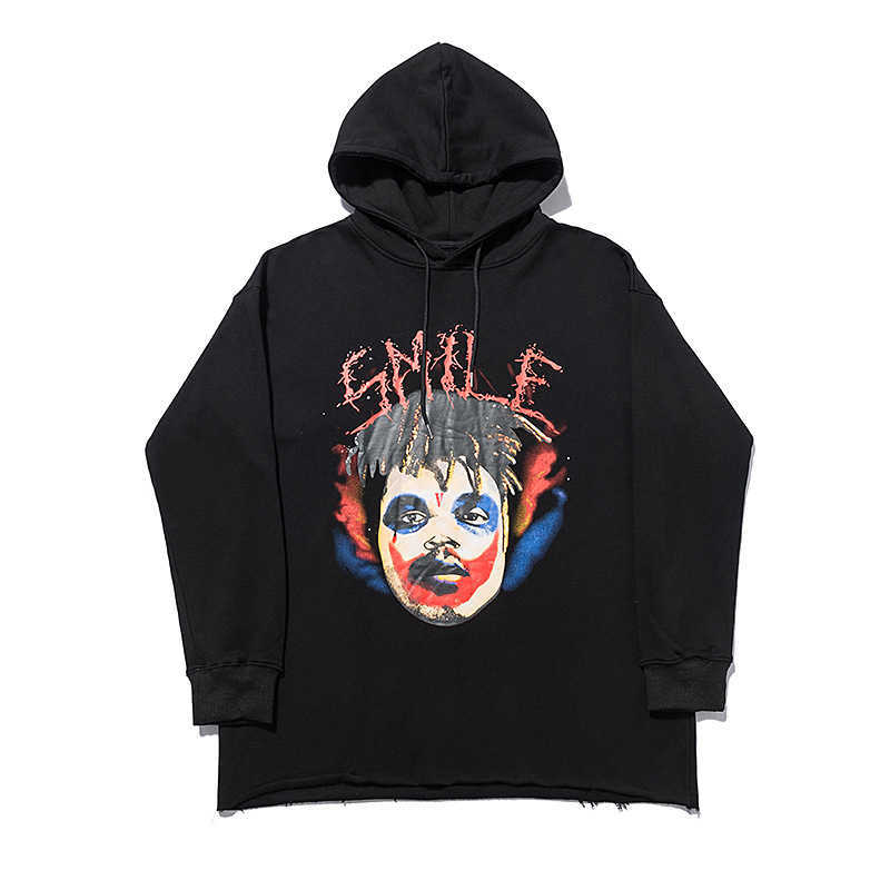 

Men' Hoody Vlo One Fashion Designer Clown Hoodie Pullover Sweater Hip Hop Men Women Loose Cotton Terry Friends Long Sleeve, White
