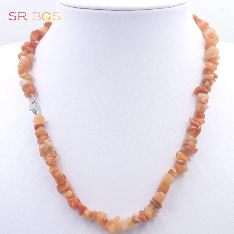 

Choker 7-8mm Natural Gems Stone Chips Woman Girl Bohemian Jewelry Necklace 18"