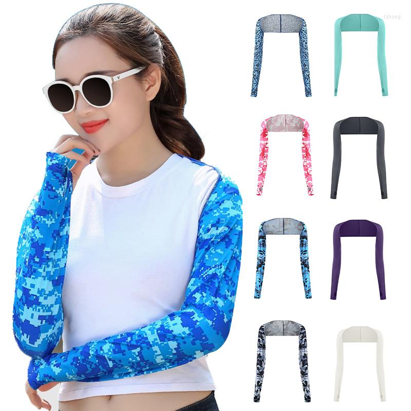 

Knee Pads Arm Cover Gloves Fake Sleeve Elbow Cuff Siamese Thin Section Foldable Sun Protection Portable Shawl