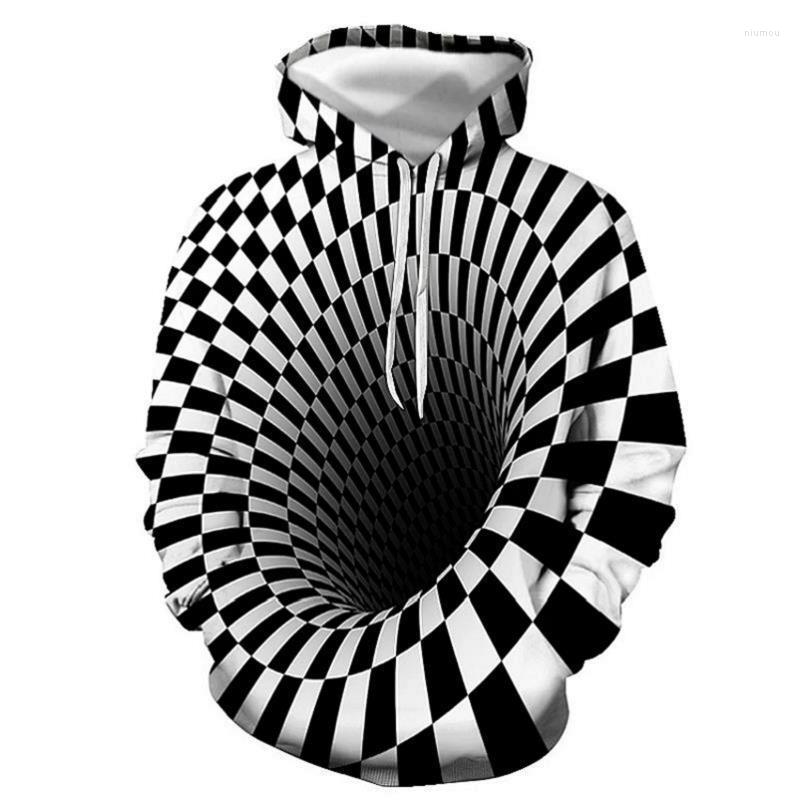 

Men' Hoodies Sweater Men' Naked Eye 3D Fashion Trend Geometric Printing Hoodie Long Sleeve Sweatshirt Spring Autumn, Dx-241