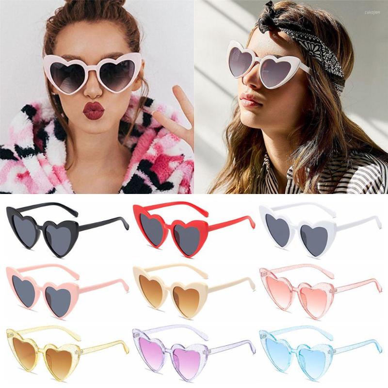 

Sunglasses Love Heart Women Clout Goggle Eyewear UV400 Protection Heart-Shaped Vintage