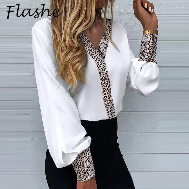 

Women' Blouses Womens Tops 2022 Fashion Shirt Lady Long Sleeve Blouse V Neck Patchwork Design Print Casual Shirts For Women Streetwear, 05