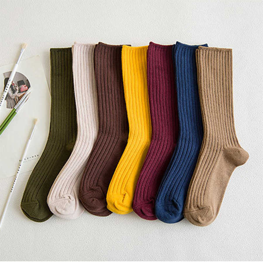 

Socks Hosiery Cotton Women Socks 10 Solid Colors Black Khaki Beige Pink Casual Harajuku Female Crew Sock Spring Summer Autumn Style T221102, Khaki 1 pack