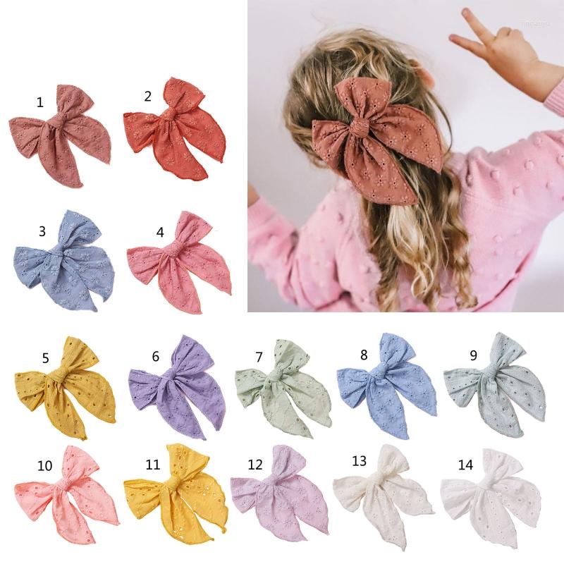 

Hair Accessories C9GB Baby Girls Cute Bowknot Clips Muslin Bows Hairpins For Children Jacquard Hairgrips Princess Barrettes, 02
