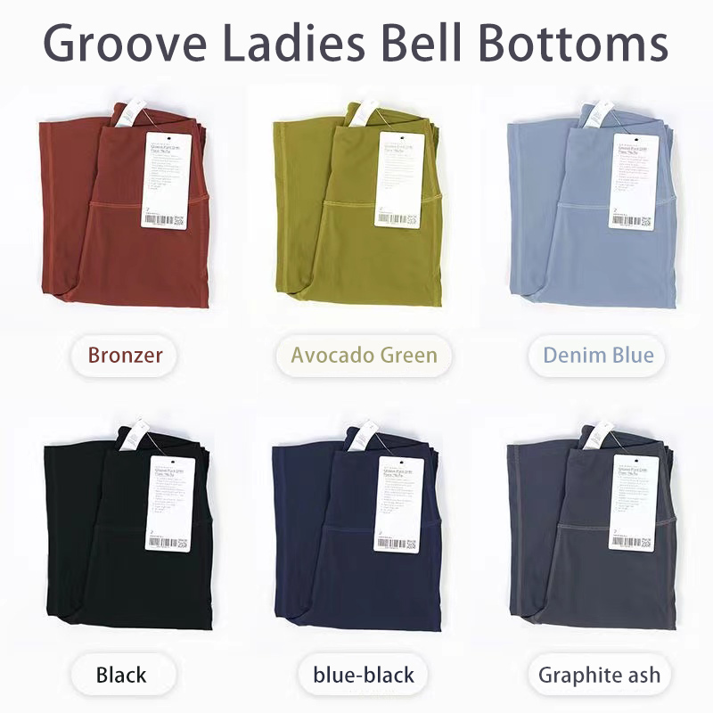 

Designer Strawberry Milkshake Yoga 7 Color Pants Groove Quick-dry Ladies High Waist Slim Fit Belly Bell-bottom lulu Trousers Yoga Fitness Net Red lululemens, I need see other product