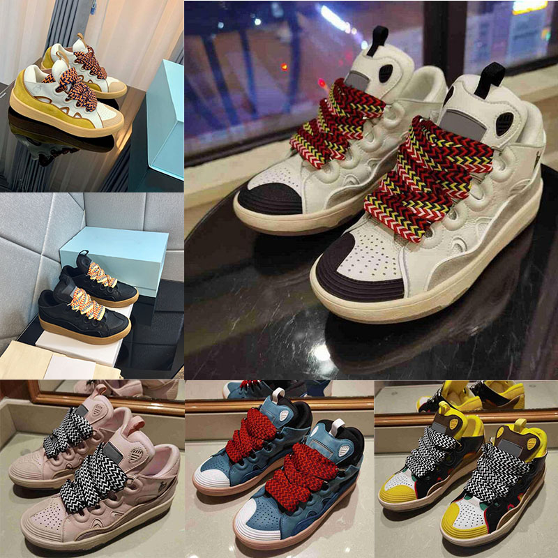 

LANVINS mesh woven lace-up casual shoes special calfskin embossed leather sliding edge lanvins sneakers with high-grade rubber soles for men and women, Mint green