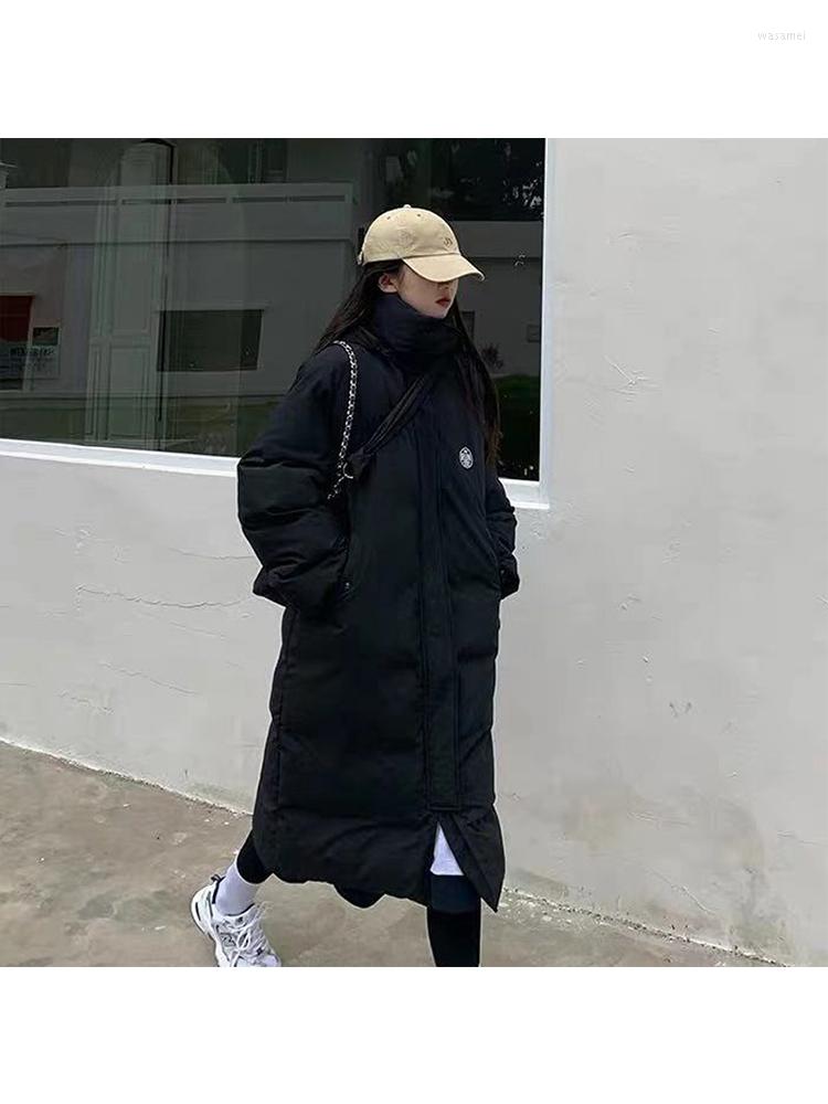 

Women' Trench Coats Pure Black Long Straight Winter Coat Casual Women Parkas Hooded Stylish Thicken Mid-Length Cotton Padded Parka Jacket, Beige