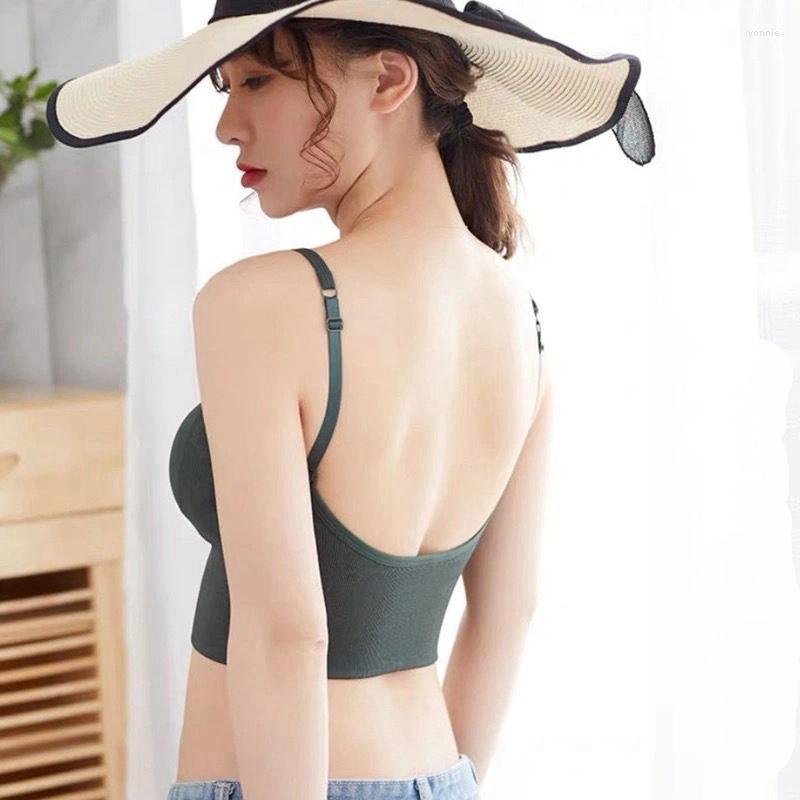 

Women's Tanks Sexy Spaghetti Strap Green Tops For Women Push Up Solf Bodycon Streetwear Womens Beauty Back Underwear Lingerie, Black