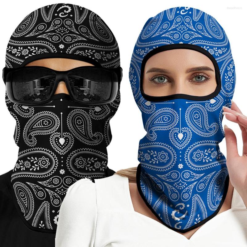 

Bandanas Women Balaclava Protective Neck Gaiter Outdoor Motorcycle Full Face Mask Sun Protection Fishing Bandana Scarf Paisley Design