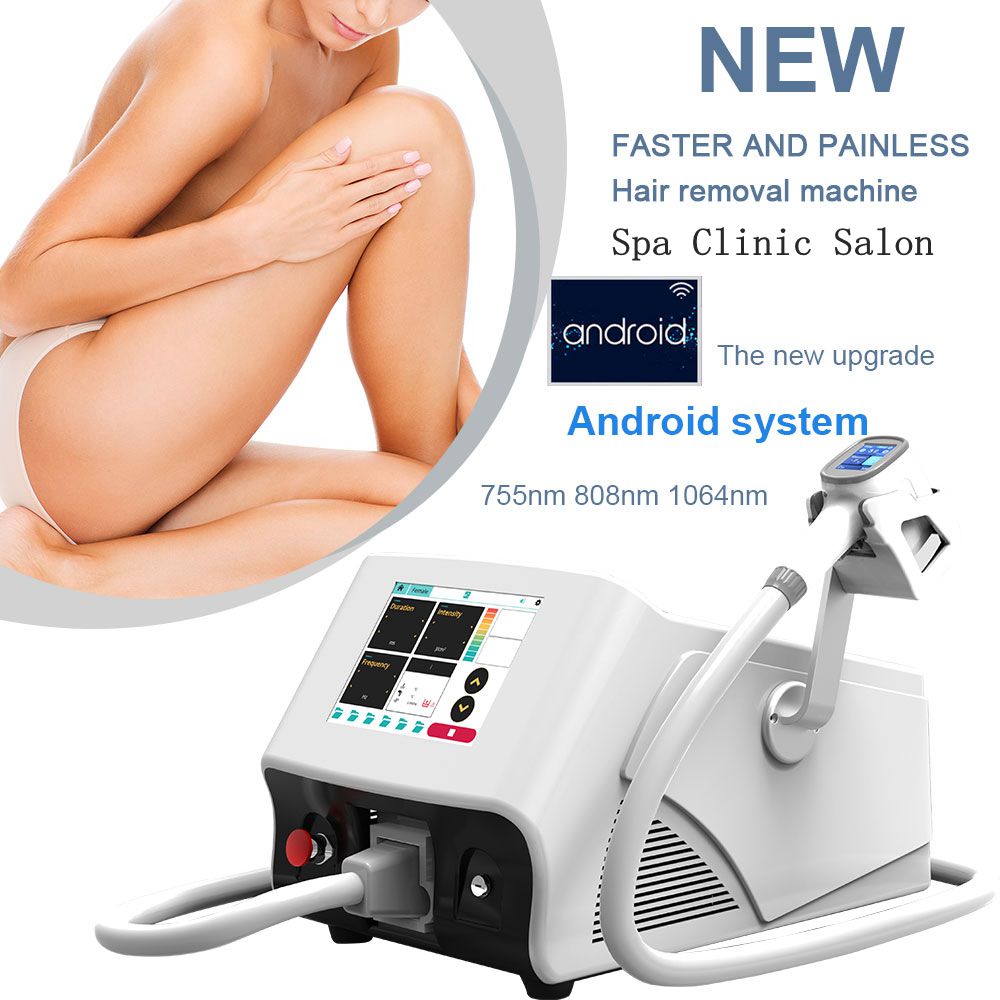 

Portable 808nm Diode Laser Hair Removal Machine Germany Bars 1000w Handle 808 755 1064 3 Wavelength Skin Rejuvenation Permanent For Sale Laser Beauty Equipment