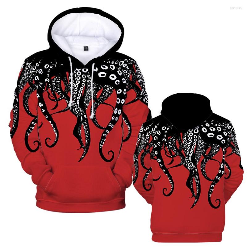 

Men's Hoodies Octopus Print Hoodie Autumn And Winter Sports Pullover For Men Women Street Casual Couple Unisex Dress, Cq00921