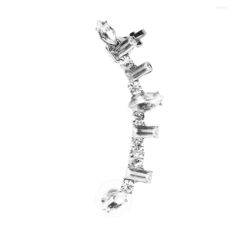 

Backs Earrings Crystal Rhinestone Ear Clip For Girls Women Fashion Wrap Jewelry