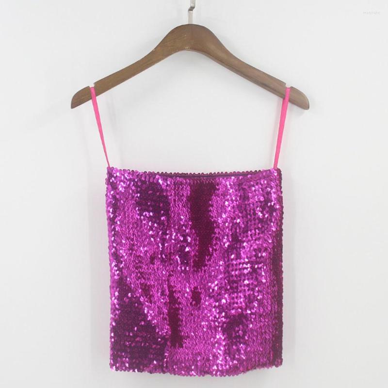 

Women's Tanks Stretch Sequin Tube Top Glitter Disco Retro Sparkly Boob Bandeau Clubwear Sexy Festival Raves Outfit Party Crop Costume, Black