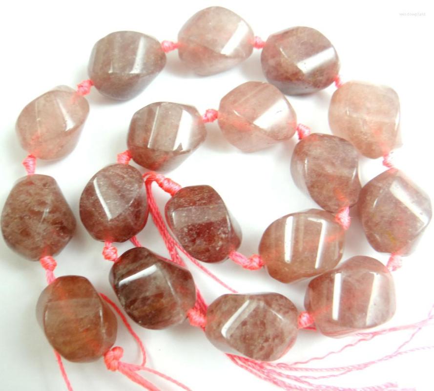 

Pendant Necklaces Fashion Natural Strawberry Crystal Bead Gem Jewellery For Women Fine Jewelry F33