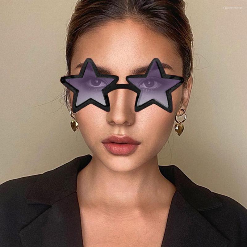 

Sunglasses Fashion Five Pointed Star Men Women Party Beach Hip-hop Glasses Funny Multicolor Vintage Eyewear