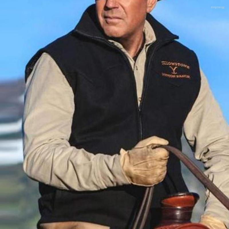 

Men's Vests Vest Coat Male Men Waistcoat Embroidery Fine Stitching Alphabet Dressing, Black