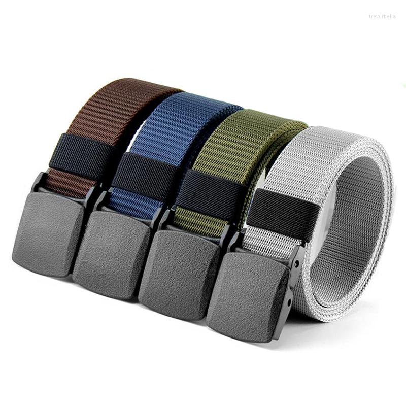 

Belts Trendy No Punching Knitted Canvas Belt Army Style Adjustable Tactical Men Or Women Elastic Waistband Outdoor Hiking, Beige