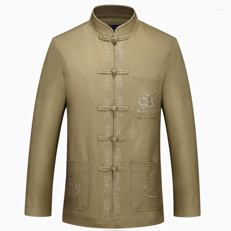 

Men's Jackets Jacket Coat For Men Male Double Deck Cotton Thick Outerwear With Lining Traditional Chinese Sun Yat Sen'S Uniform