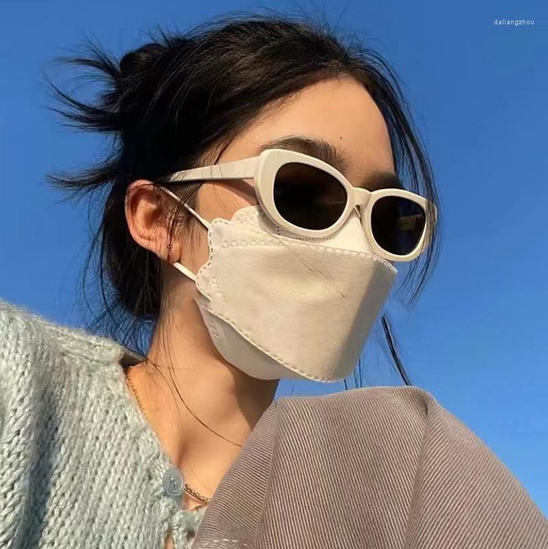 

Sunglasses Acetate White Frame Rectangular Women Fashion