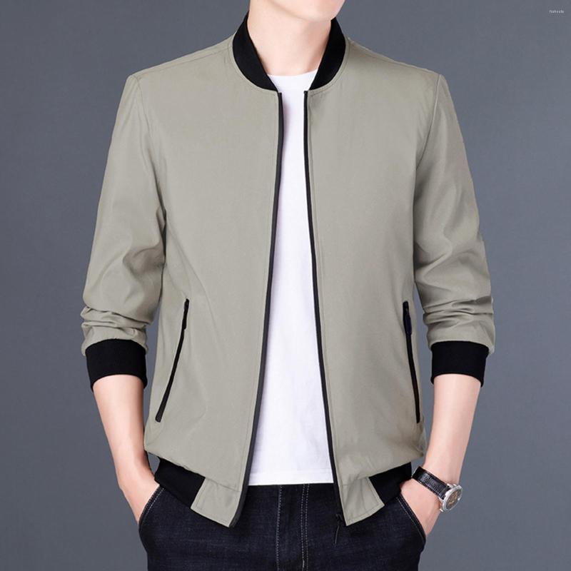 

Men's Jackets Coats For Teens Men Casual Long Sleeve Autumn Winter Stand Neck Top Blouse Coat Jacket With Pockets Formal, Black