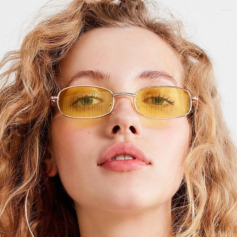 

Sunglasses Vintage Square Women Retro Mirror Metal Frame Sun Glasses Female Fashion