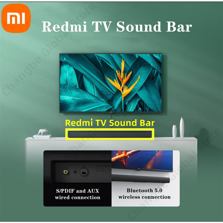 

Portable Xiaomi Redmi Sound Bar Companion Support Bluetooth-Compatible 5.0 Strip Black Matte 30W BT TV Speaker Audio Home Theater