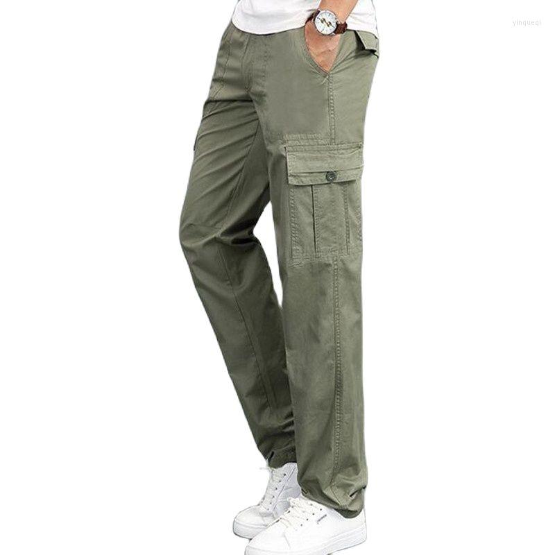 

Men's Pants Spring Autumn Men's Casual Big Size Arrival Overalls Loose Cargo Man Bottoms Trousers, Navy
