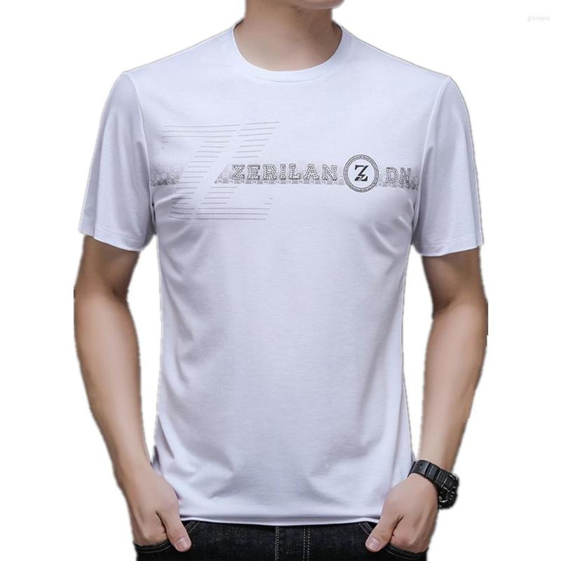 

Men's T Shirts Summer Men's Round Neck Short Sleeve T-Shirt Ice Silk Half Top Loose Thin Bottoming Shirt, Black