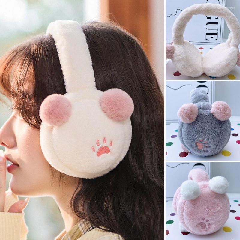 

Berets Fashion Foldable Outdoor Women Men Soft Plush Earmuffs Ear Cover Cold Protection Ear-Muffs Winter Earflaps, Pink