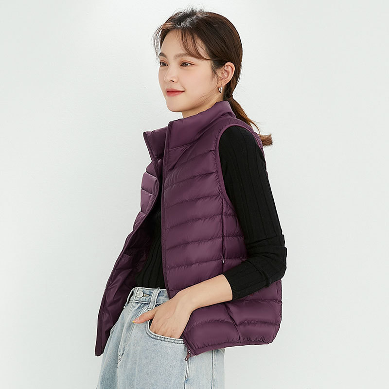 

2022 Spring Winter Womens Tracksuits designer Down Parkas jacket Women Yoga Clothes Fitness Sports Warm Stand Collar Sleeveless Down Coat Vest joggers running, With o