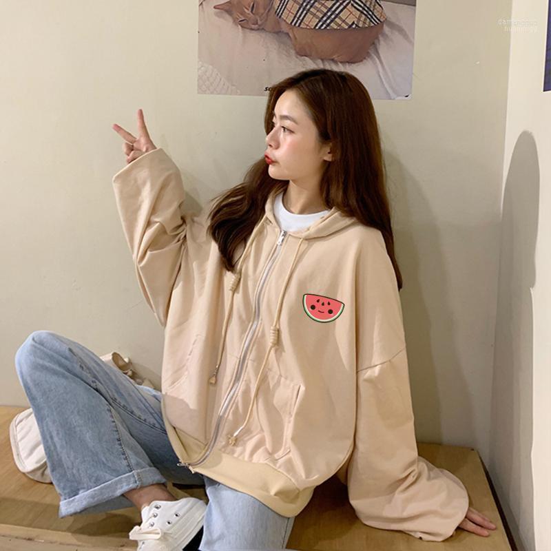 

Women's Hoodies Women's & Sweatshirts Harajuku Kawaii Crop Hoodie With Zipper Cotton Top Sweatshirt For Woman Thin Long Sleeve, Random