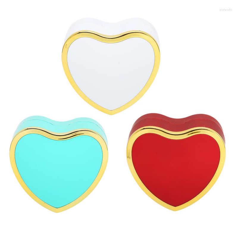 

Jewelry Pouches LED Ring Box Portable Gift Display Heart Shaped For Engagement Anniversary