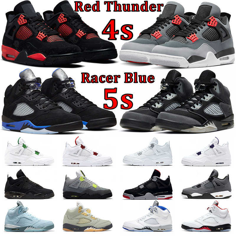 

Newest Men Basketball Shoes Jumpman 4s Red Thunder Infrared Black Cat Bred What The 5s Racer Blue Anthracite Raging Bull Bluebird Mens Women, #15 4s taupe haze 40-47