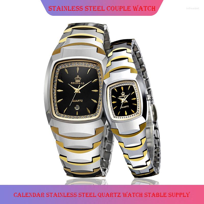 

Wristwatches 2022 Calendar Business Waterproof Ladies Watch Trend Diamond Set Couple Luminous Sports Steel Band Quartz Men's, Men watch