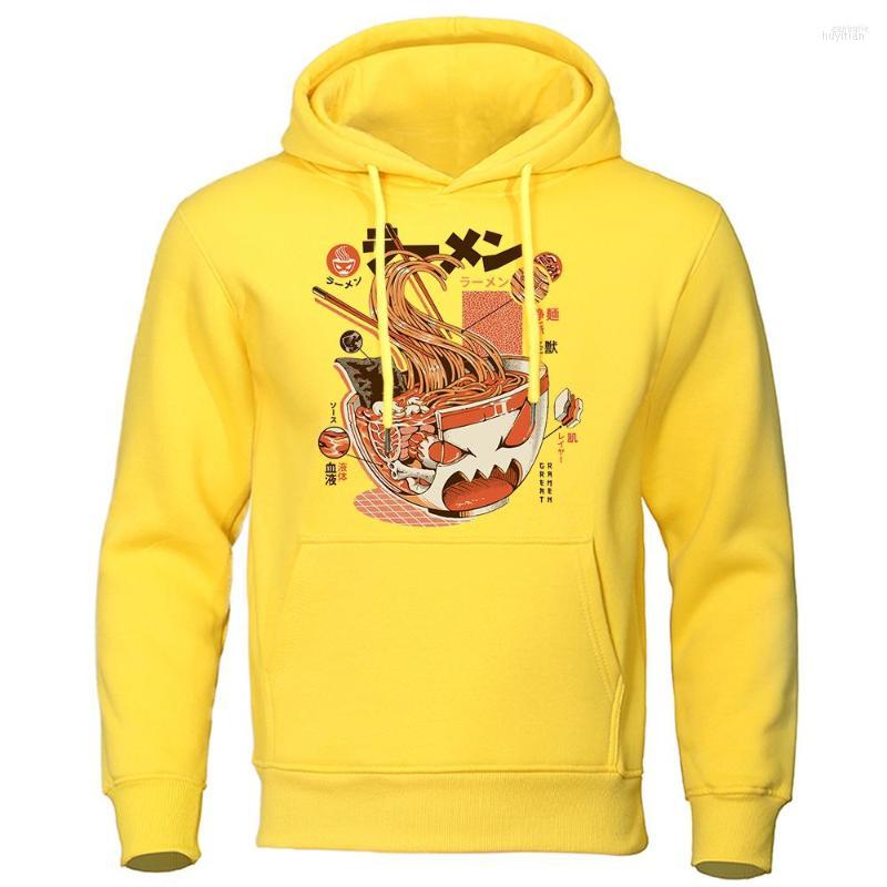 

Men' Hoodies Men' Japanese Harajuku Style Sushi Noodles Are Also Alive Men Hip Hop Loose Clothes Autumn Fleece Sportswears Fashion, Black