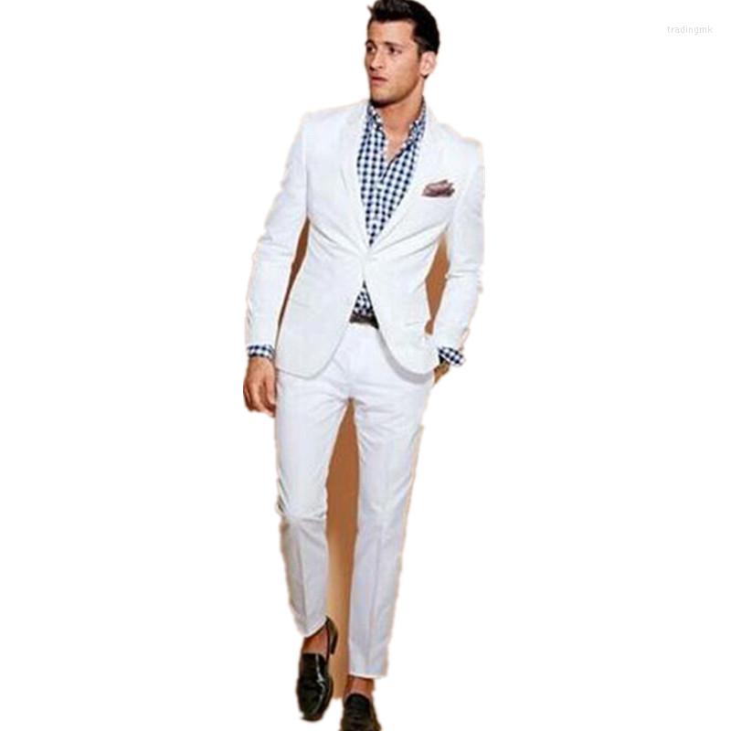 

Men's Suits For Men Custom Made White Men's Slim Fit Formal Business Party Suit Groom, Black