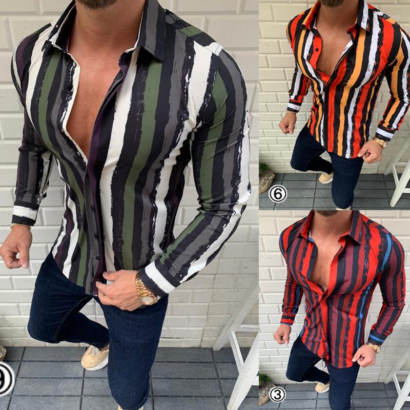 

Men' Casual Shirts Long Sleeve Summer Man Shirt 2022 Mens Ethnic Printed Stand Collar Stripe Loose Hawaiian Henley Shir, Black