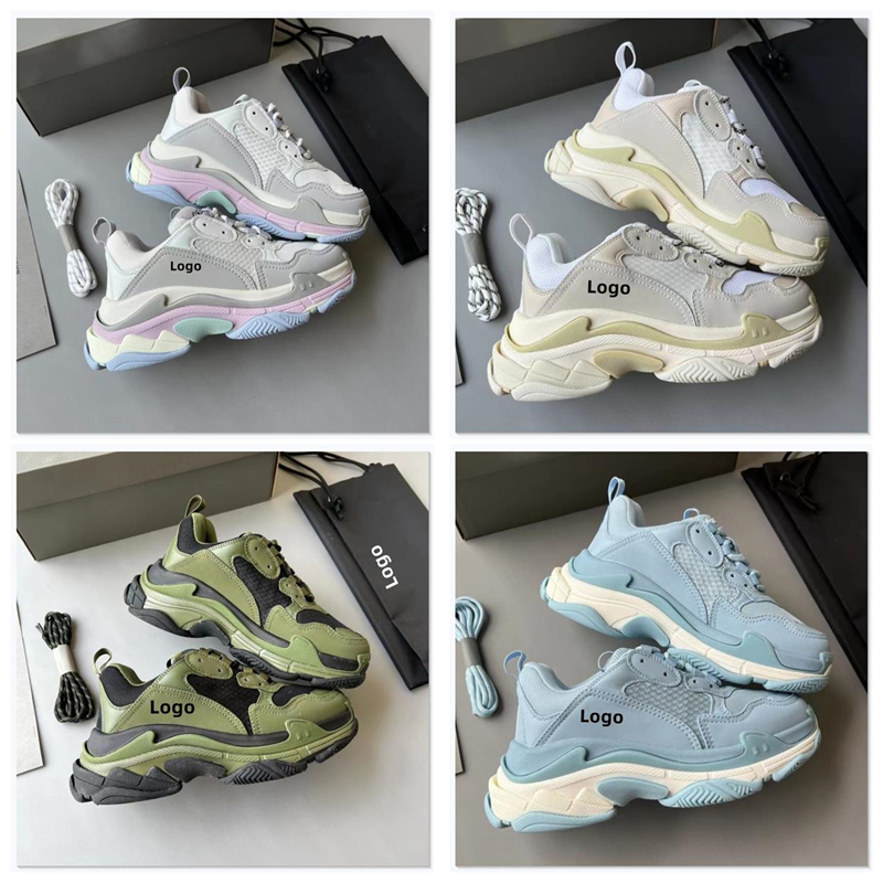 

Men Shoes Paris Fashion Luxury Brand Leather Increased Sneakers Old Shoes Couple Women Running Shoes Casual 2023 New, Shoe box